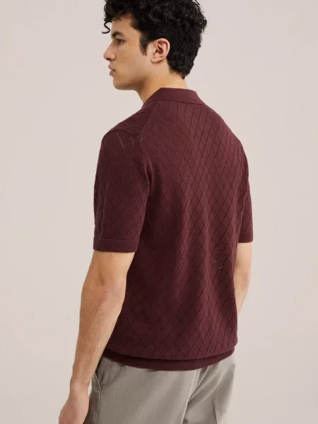WE Fashion Tričko burgundská
