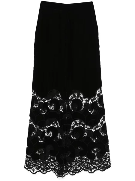 Pantaloni Elie Saab de catifea negru