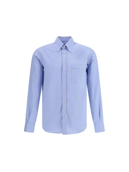 Lniana koszula Valentino niebieska