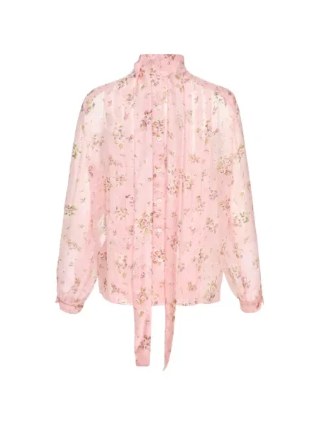Bluză N°21 cu model floral cu imagine roz