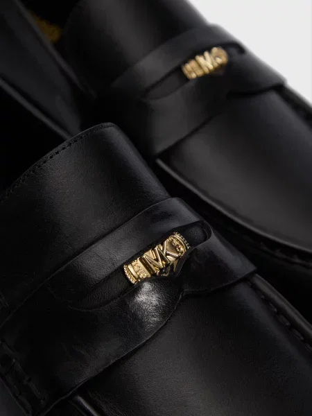 Кожаные лоферы Michael Kors черные