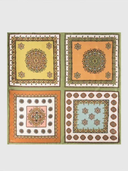 Хустка Contina Tiles із шовку Alemais зелена