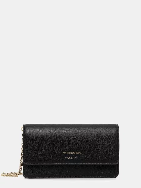 Emporio Armani kopertówka skórzana czarny