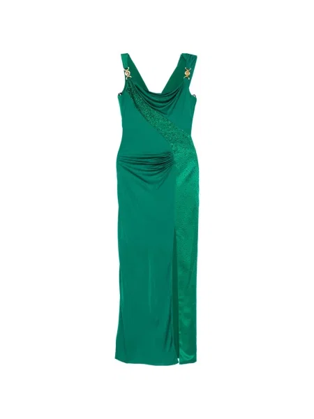 Maxi rochie maxi Versace de cristal de costum verde
