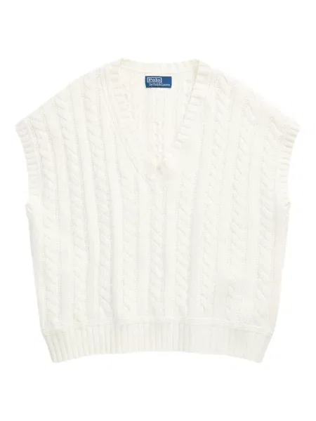 Tricou Polo Ralph Lauren din piele cu broderie în carouri maro