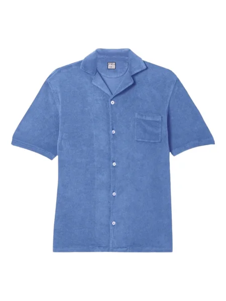 Cămașă Fedeli din material terry albastru