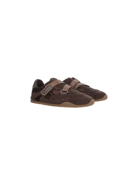 Sneakersy Pinko skórzane brązowe