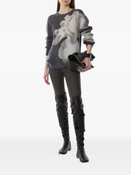 Pulover Alberta Ferretti cu model floral gri
