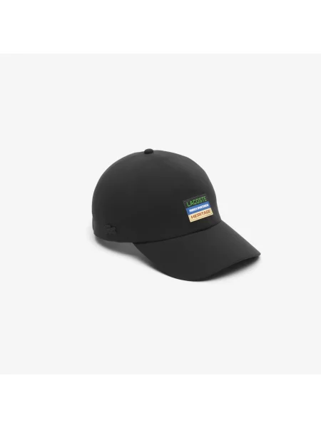 Lacoste Czapka Z Daszkiem Unisex Z Nadrukiem czarna