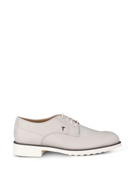 Pantofi derby Tod's cu șireturi din piele gri