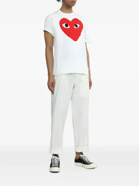 Μπλούζα Comme Des Garçons Play με σχέδιο λευκό