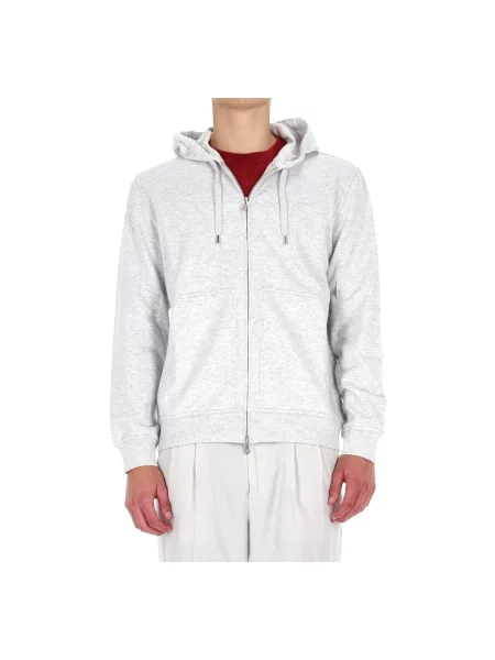 Bluza z kapturem Brunello Cucinelli z kapturem szara