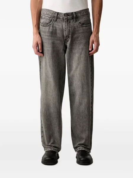 Pantaloni scurți din denim Levi's® din dantelă zdrențuiți cu talie înaltă albastru