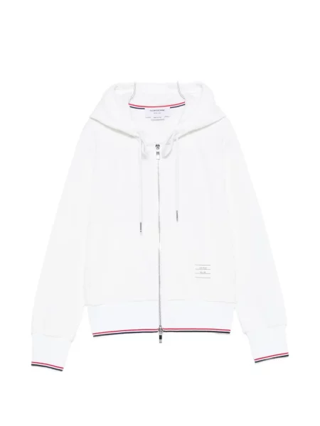 Hanorac cu glugă Thom Browne cu autograf alb