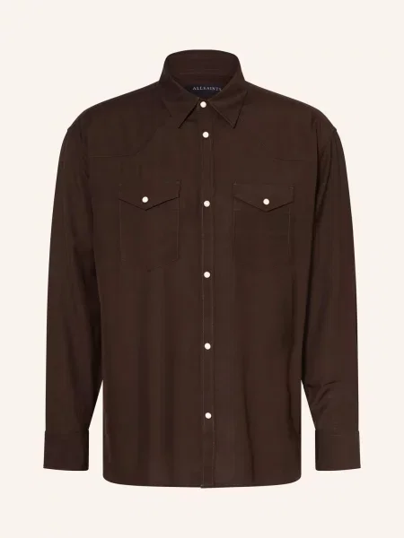 Allsaints Koszula Pickett Oversized Fit braun brązowa