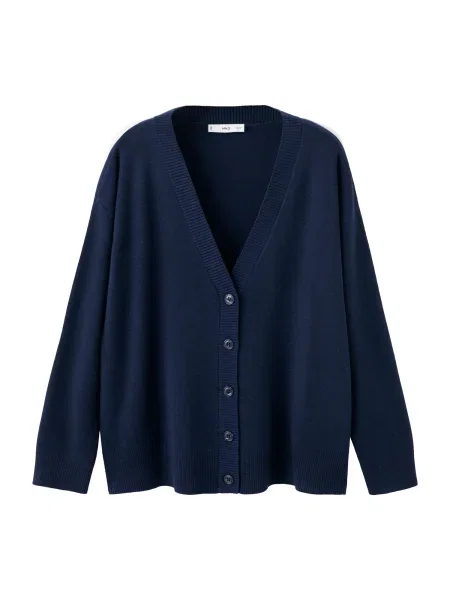 MANGO Geacă tricotată BRUNINS bleumarin