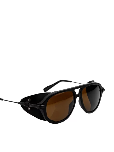 Ochelari de soare Vuarnet din piele negru
