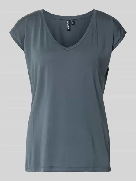 T-shirt o kroju relaxed fit z mieszanki modalu model ‘KAMALA’ Pieces