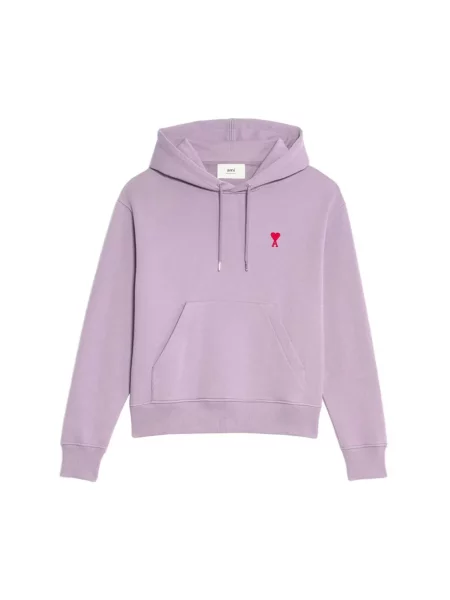Bluza z kapturem Ami Paris w serca fioletowa