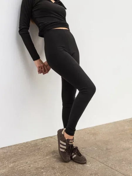 Легінси Romashka Флекс бавовна/поліестер/спандекс чорний