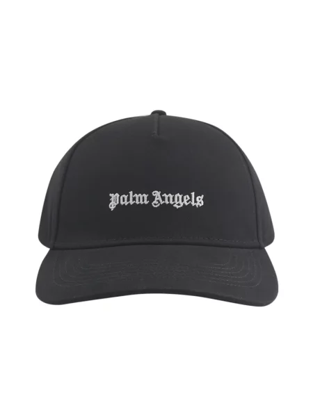 Czapka z daszkiem Palm Angels z logo czarna
