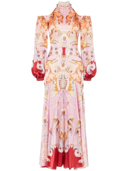 Rochie Temperley London cu imagine de costum roz