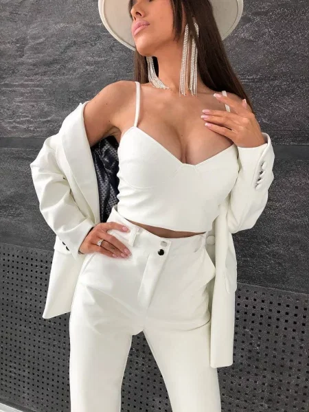 Топ Milirud штучна шкіра білий