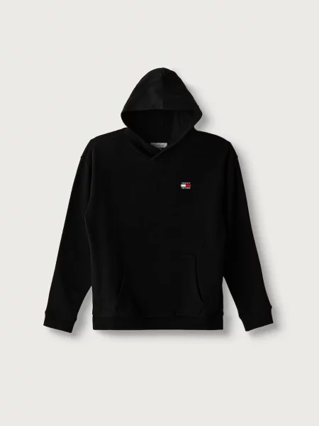 Tommy Hilfiger hanorac cu glugă pentru copii din negru