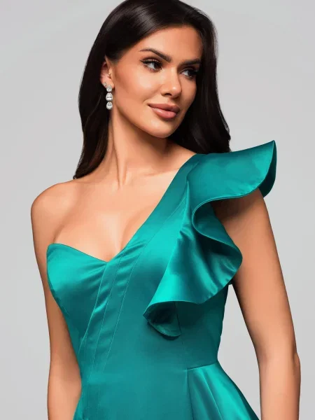 Rochie de seară Edoti de costum turcoaz
