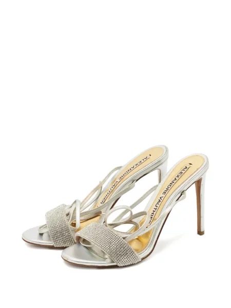 Sandale Alexandre Vauthier de cristal argintiu