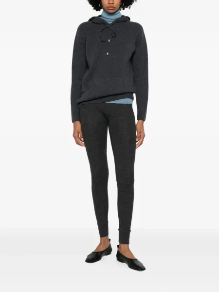 Μάλλινο hoodie Fabiana Filippi μαύρο