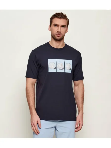 BOSS GREEN Tricou TS_Terrace Photo | stretch verde
