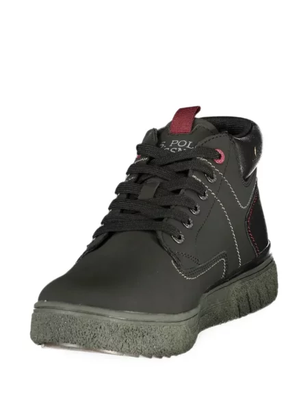 Μποτάκια αστραγάλου Us Polo Assn με κορδόνια με δαντέλα μαύρο