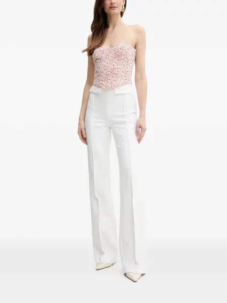 Top Bardot cu broderie