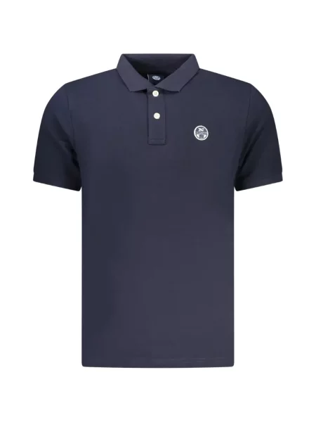 Tricou polo North Sails cu autograf albastru