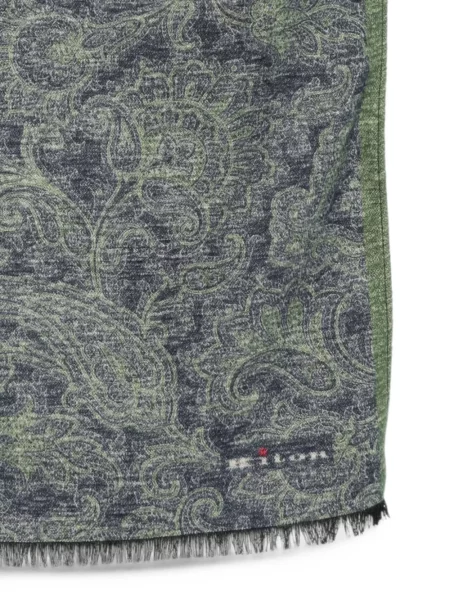 Fular Kiton cu imagine cu model paisley albastru