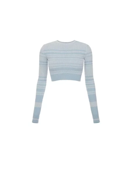 Krótki sweter Elisabetta Franchi niebieski