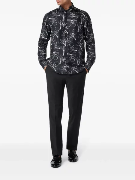 Šilkinė marškiniai Philipp Plein juoda