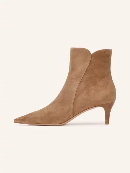 Gianvito Rossi Botki Levy beige beżowe