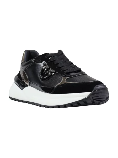 Sneakersy Pinko skórzane czarne