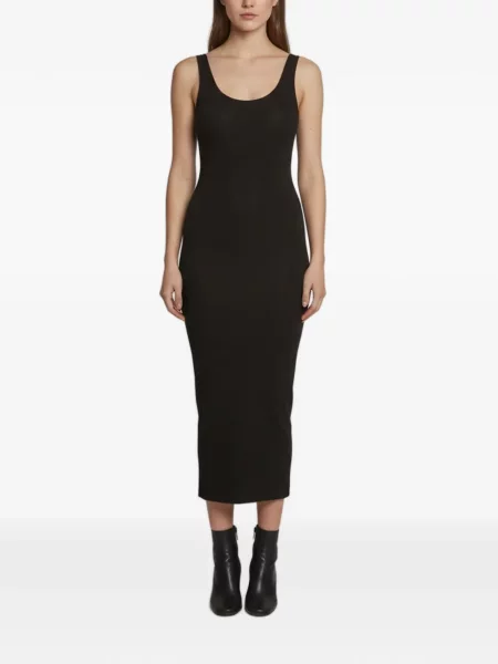 Rochie midi Enza Costa tricotate negru