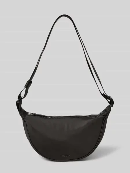 Torba na ramię z aplikacją z logo model ‘BELL’ Hugo czarna