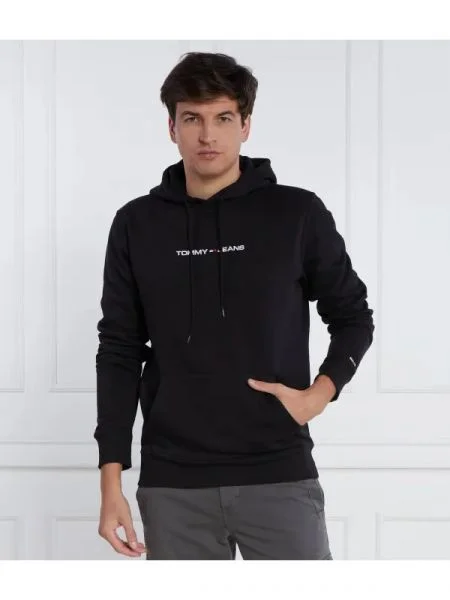 Tommy Jeans Hanorac LINEAR negru