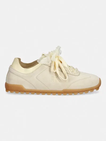Calvin Klein LOW PROFILE RUN MG SUE DB LACES tenisky dámske žltá