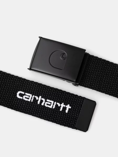 Carhartt WIP C-Logo Belt Tonal Black/ White Universal alb