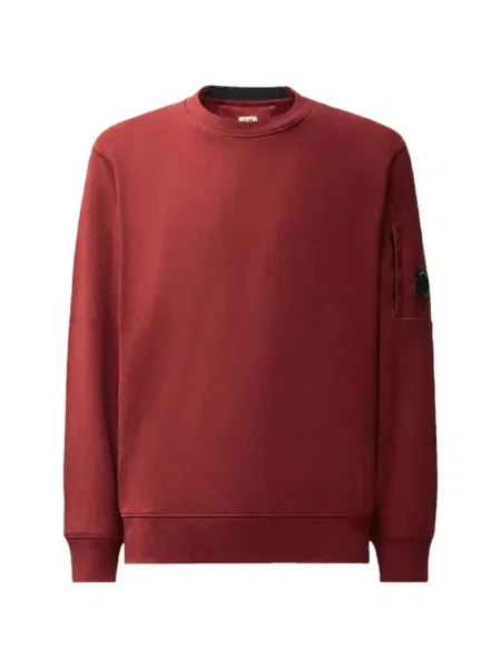 Hanorac crewneck C.p. Company din fleece roșu