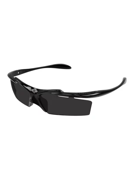 Lniane okulary przeciwsłoneczne Balenciaga czarne