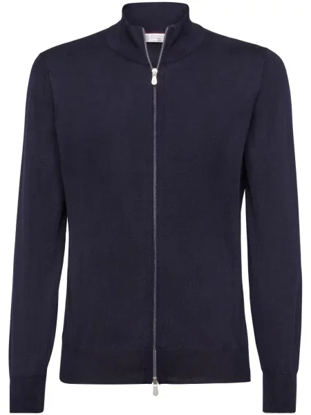 Cardigan Brunello Cucinelli tricotate albastru