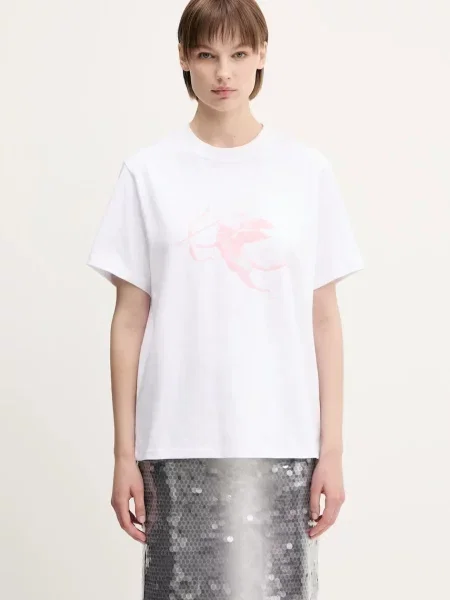 Fiorucci tricou din White Cupid Print Regular Fit T-Shirt alb