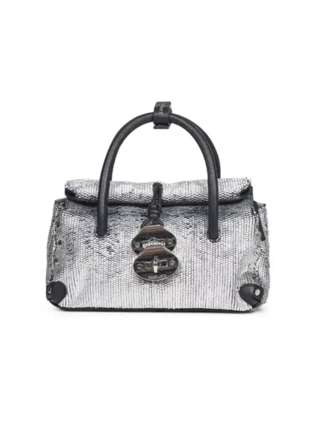 Torebka Zanellato skórzana szara